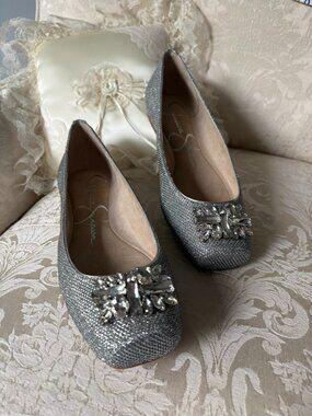 Jessica Simpson Glitter Flats - New in Box - US 9M